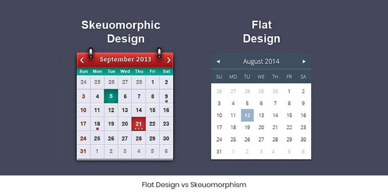 Flat Design Vs Skeuomorphism | Jujubee Media