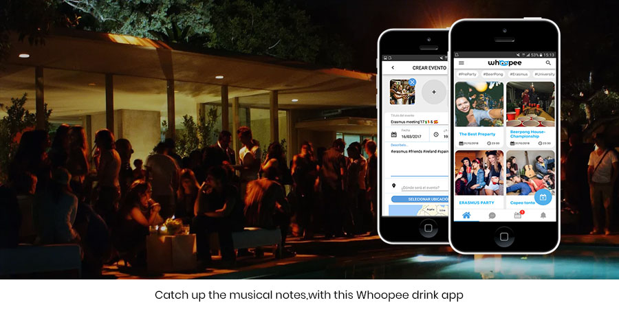 Catch up the musical notes,with this Whoopee drink app